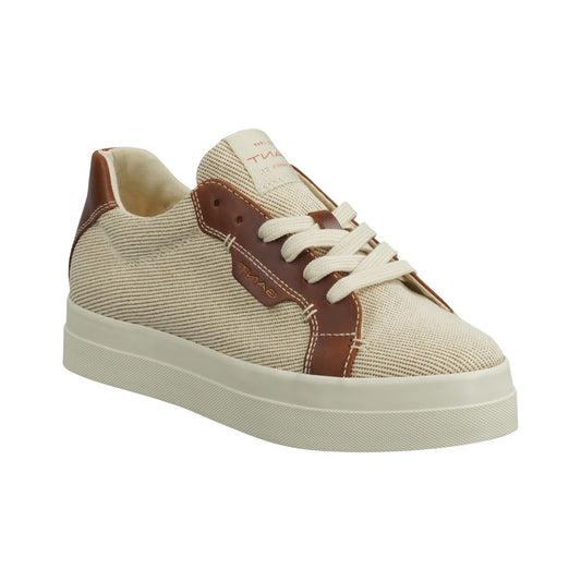 Platåsneaker i beige/brunt - Avona