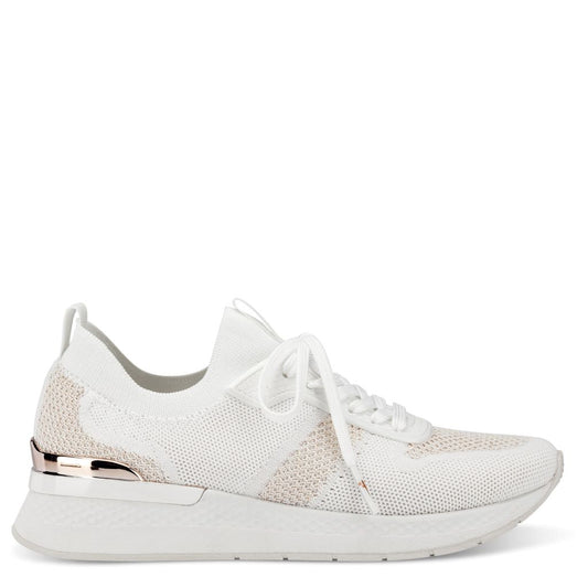 Vita sneakers med roséguld