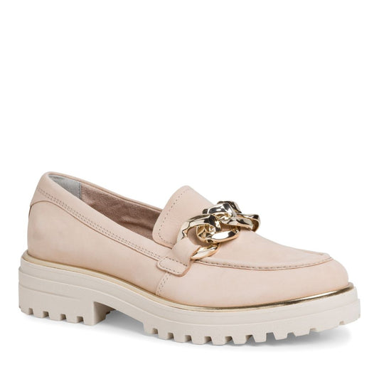 Beige loafers med kedja