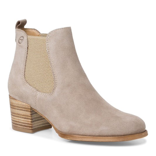 Beige chelsea boots